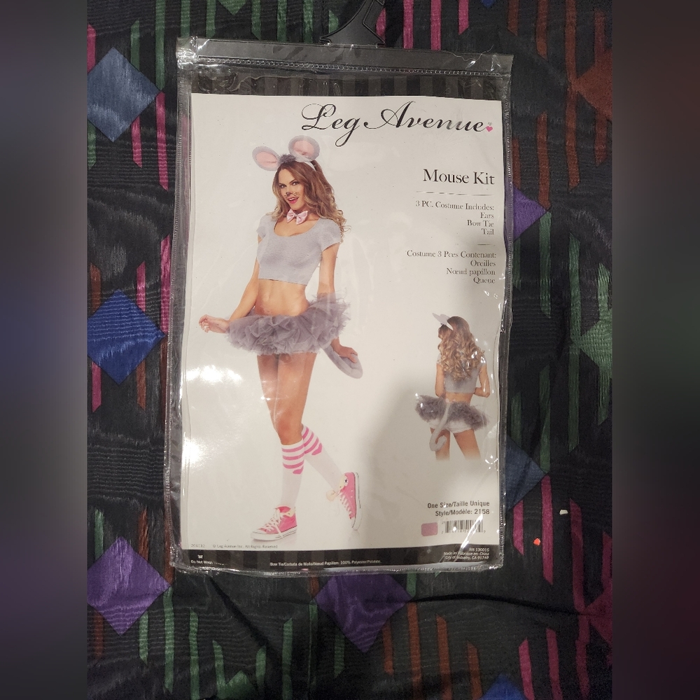 Leg Avenue Gray Mouse Kit with Pink Accents